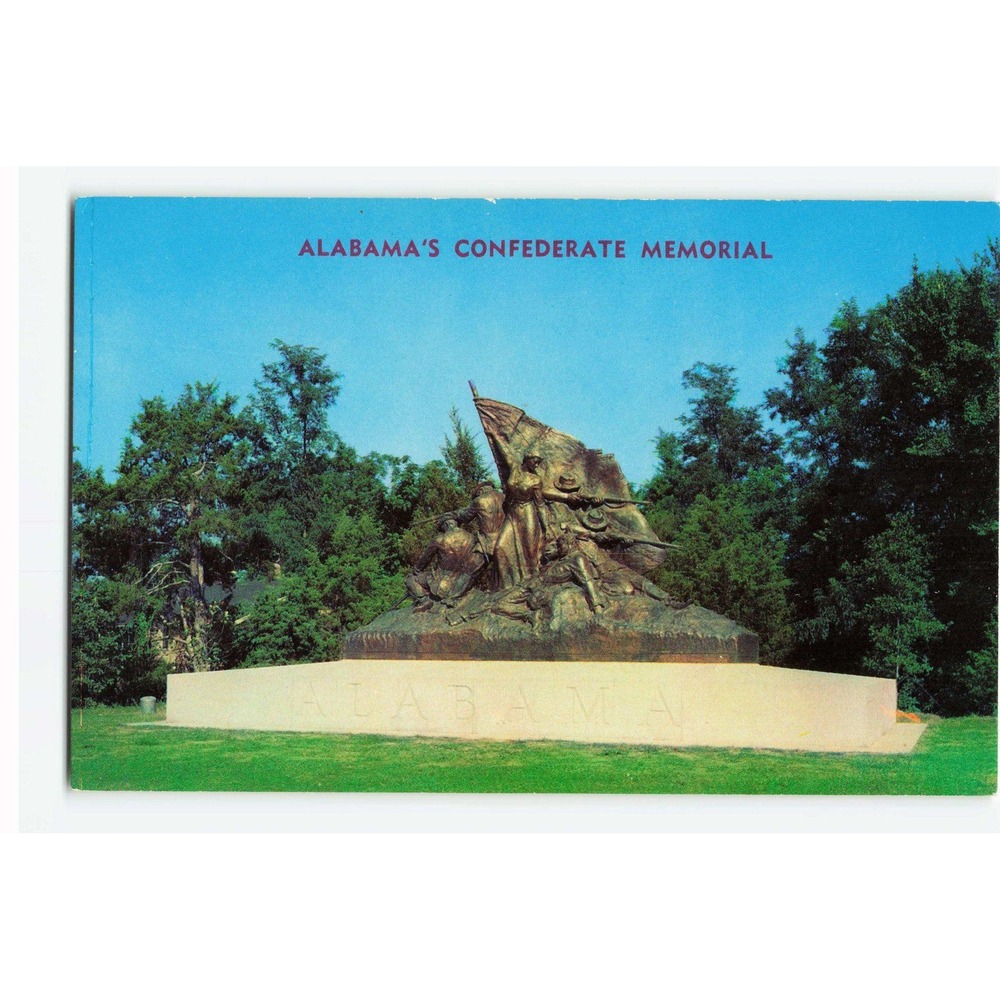 Vintage Alabama Confederate Memorial Postcard Alabama Post Card Co C-18598 VG